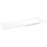 Storke Mata vasque asymétrique droite solid surface mat 140 x 52 cm combinaison armoire 45 cm