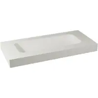 Balmani Arcato lavabo simple pour 2 trous de robinet Solid Surface mat 120 x 55 cm, crépine non incluse