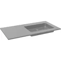 Storke Scuro vasque asymétrique droite quartz mat 100 x 52 cm
