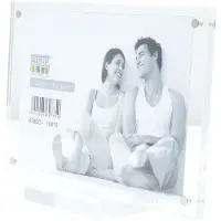 Deknudt Cadre photo magnétique et transparent de 6mm d'épaisseur avec base 10x15 S58SC1