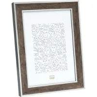 Deknudt Cadre photo en bois brun foncé avec passepoil argenté 15x20 S40JE3