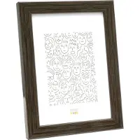 Deknudt Cadre étroit en bois de racine gris-brun 15x20