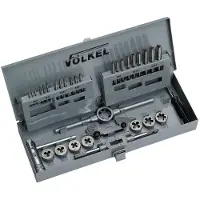 Volkel Jeu de tarauds main et de filières M3-M12 31-PICES MÉTRIQ