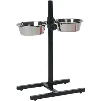 Flamingo Otis Plus Dog Feeder Noir,Argenté 2.5L