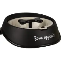 Flamingo Gamelle Osto Slow Feeder Noir M Dia.15,5cm 650ml
