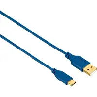 Hama Flexi-Slim USB C bleu 0,75m