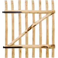 vidaXL Portillon simple de clôture Bois de noisetier 100x120 cm