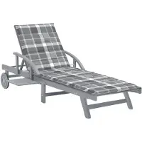 vidaXL Bain de soleil avec support acacia massif