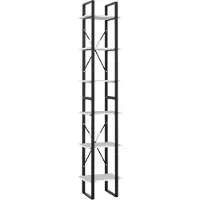 vidaXL Bibliothèque à 6 niveaux blanc 40x30x210 cm bois ingénierie