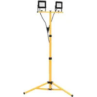 vidaXL Projecteur LED avec trépied 2x30 W blanc chaud