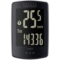 Cateye Padrone Stealth Edition – compteur de vélo sans fil avec écran LCD inversé et support OF-100 Out-Front