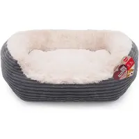 Rosewood Panier pour chien Oval Jumbo Cord Plush Grey/Cream