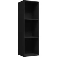 vidaXL Bibliothèque/Meuble TV noir 36x30x114 cm bois d'ingénierie