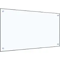 vidaXL Dosseret de cuisine Transparent 90x50 cm Verre trempé