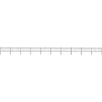 vidaXL Clôture de jardin avec pointes de lance acier 17 x 0,8 m noir