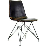 Dimehouse Chaise Salle A Manger Noire Industrielle Viano