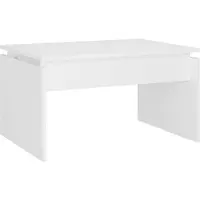 vidaXL Table basse "Hakeborn" en aggloméré blanc. Dimensions (L/l/H) 68x50x38 cm