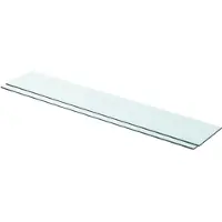 vidaXL Panneaux d'étagère 2 pcs Verre Transparent 90 x 15 cm