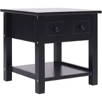 vidaXL Table d'appoint Noir 40x40x40 cm Bois de Paulownia