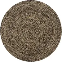 vidaXL Tapis fait à la main Jute Noir et naturel 120 cm