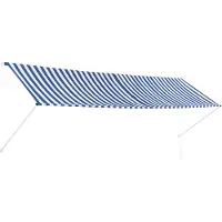 vidaXL Store rétractable 400 x 150 cm bleu et blanc