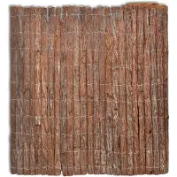 vidaXL Clôture en écorce 400 x 100 cm