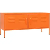 vidaXL Armoire TV orange 105x35x50 cm Acier
