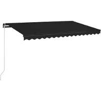 vidaXL Store manuel rétractable 450x350 cm Anthracite