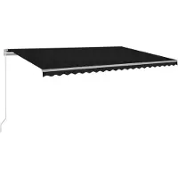 vidaXL Store manuel rétractable avec LED 500x350 cm Anthracite