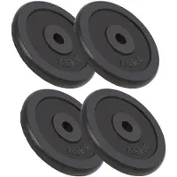 vidaXL Disques d'haltères 4 pcs. 4x7,5 kg en fonte