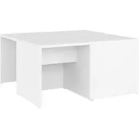 vidaXL Tables basses 4 pcs. Blanc 33x33x33 cm Bois composite