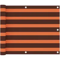 vidaXL Pare-vue pour balcon Orange et brun 75x500 cm Tissu Oxford