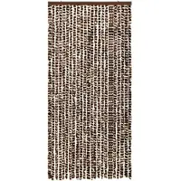 vidaXL Rideau moustiquaire brun et blanc 100x220 cm chenille