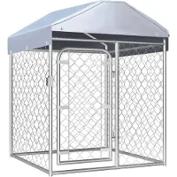 Super Merchant Chenil d'extérieur avec toit 100 x 100 x 125 cm