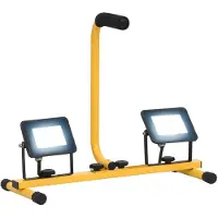 vidaXL Spotlight mit Griff LED 2x20 W kalt weiß