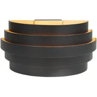 Highlight Applique murale design Scudo noir avec or 25cm
