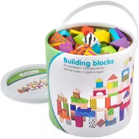 New Classic Toys Blocs de construction en tonneau - 100 pièces - couleurs fantaisie
