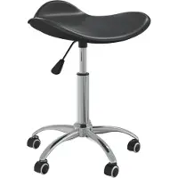vidaXL Chaise de salle à manger pivotante noir similicuir