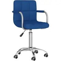 vidaXL Chaise de bureau "Hoppstädten" en tissu bleu. Dimensions (L/H/P) 50x86x47 cm