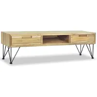 vidaXL Meuble TV 120 x 35 x 35 cm Teck massif