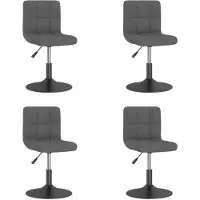 vidaXL Chaise de salle à manger 4 pcs. Pivotant Gris foncé Velours