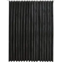 vidaXL Rideau occultant avec crochets Velours Anthracite 290x245 cm
