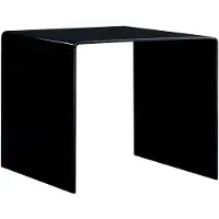 vidaXL Table basse Noir 50x50x45 cm Verre trempé