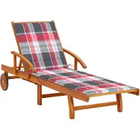 vidaXL Bain de soleil avec support acacia massif