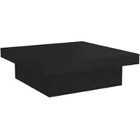 vidaXL Table basse noire 90x90x28 cm Bois composite