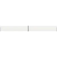 vidaXL Marquise latérale extensible 140x1200 cm Crème
