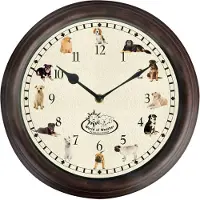Esschert Design Horloge musicale - Chien - D 30 cm