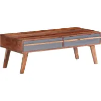 vidaXL Table basse Gris 110x50x40 cm Bois massif
