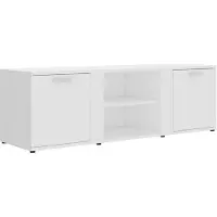 vidaXL Armoire TV blanc 120x34x37 cm panneau de particules