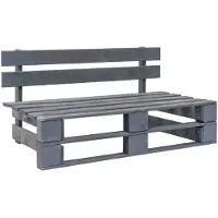 vidaXL Banc d'extérieur Palettes Bois Gris